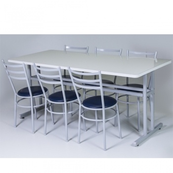 Foto Mesa Refeitório 6 Lugares + 6 Cadeiras TLCA64F